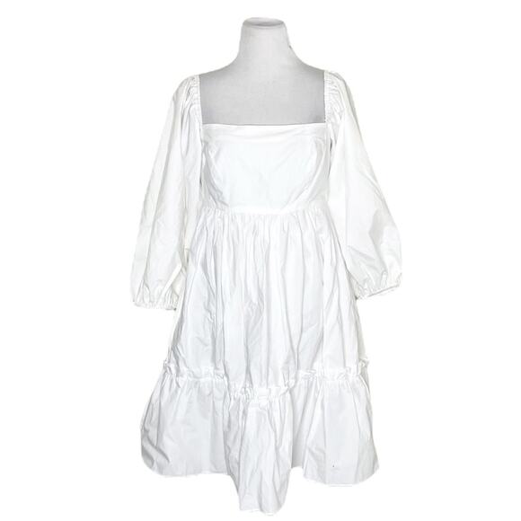 Cara Cara Sip Sip Off the Shoulder Square Neck Mini Dress in White Size XS - Picture 3 of 7